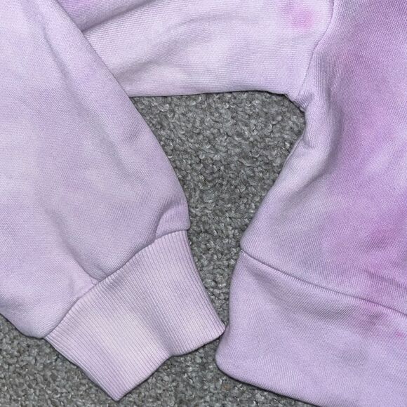 New 🔥import Chelsea Peers crop top hooded hoodie sweatshirt NWT Blue & Pink 🙏 - Picture 5 of 6